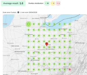 Ohio coverage grid map