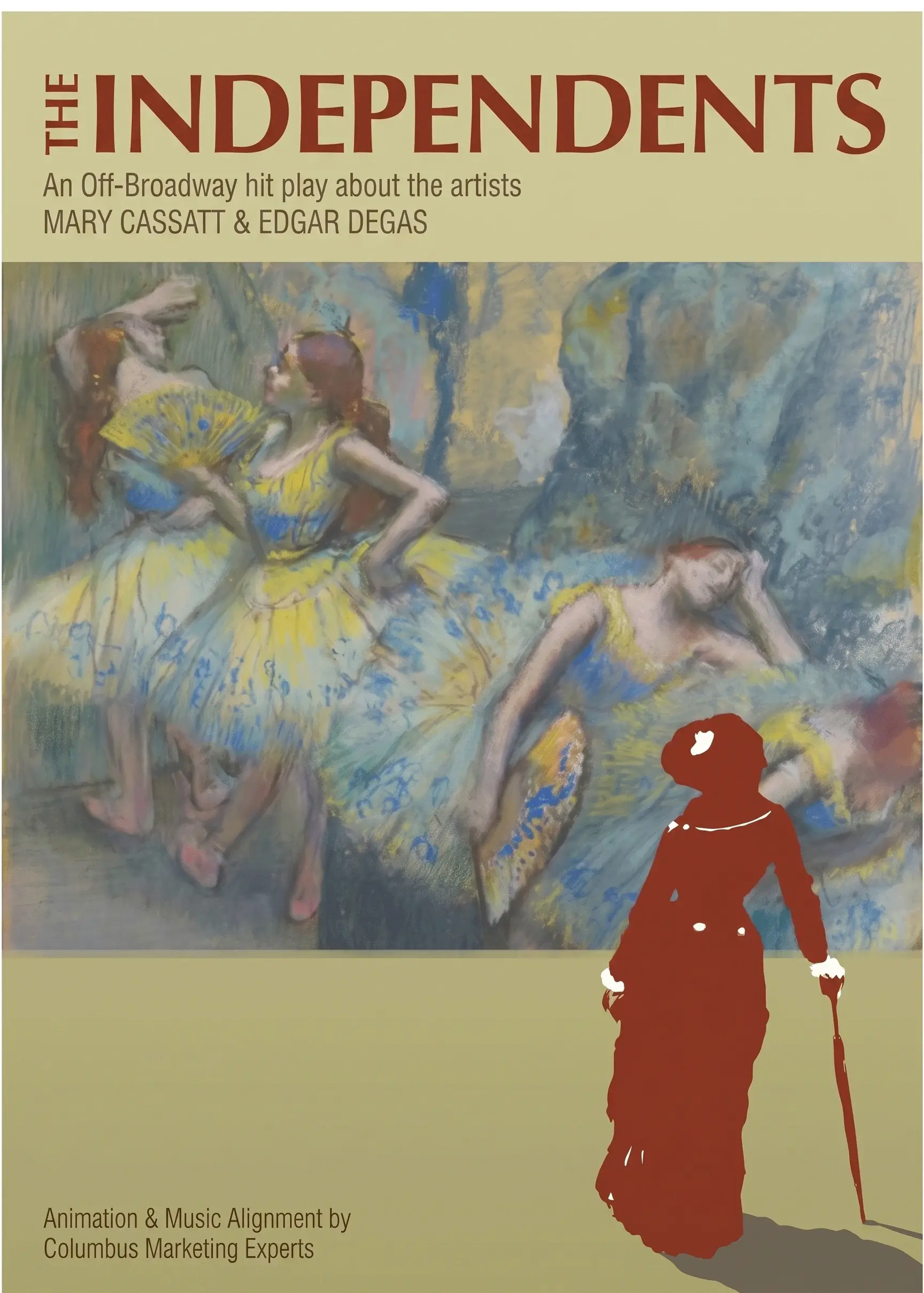 Custom motion graphics and dynamic stage backdrops designed for the Off-Broadway production of The Independents.